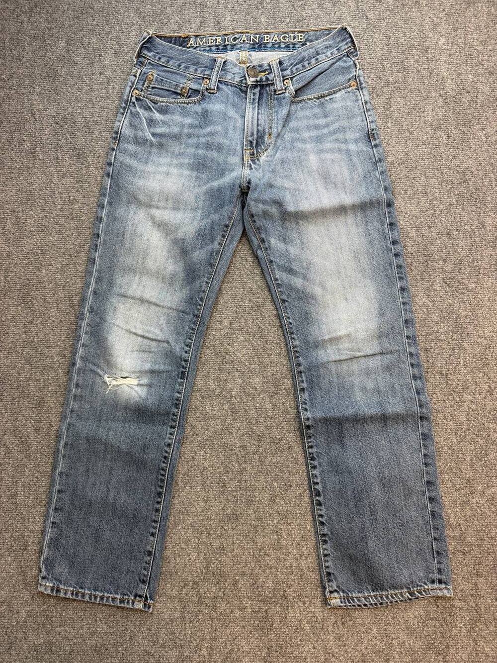 American Eagle Women’s Jeans Size 26/28 Short Bootcut Stretch Distressed